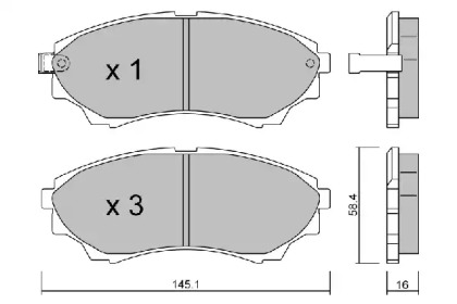 Комплект тормозных колодок (AISIN: BPFO-1909)